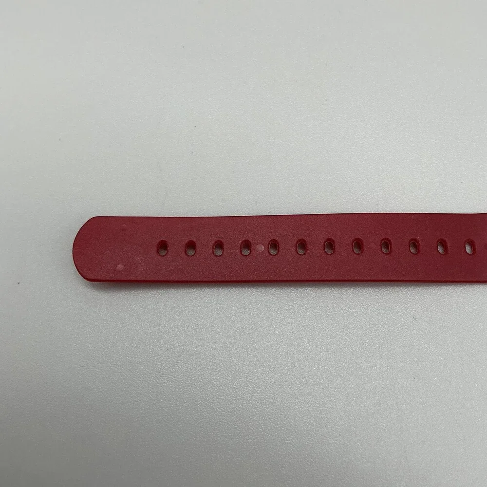 L.L. Bean Bear Women Watch 36mm White Dial Gray Red Rubber Band New Battery